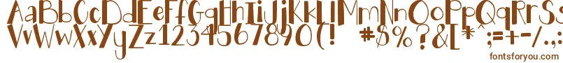 DjbHollyJollyBgolly-fontti – ruskeat fontit valkoisella taustalla