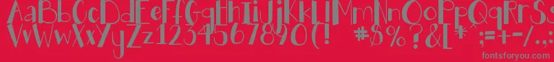 DjbHollyJollyBgolly Font – Gray Fonts on Red Background