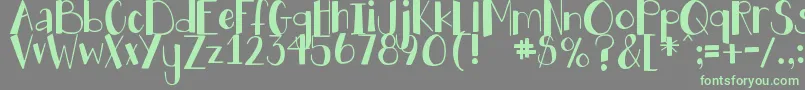 DjbHollyJollyBgolly Font – Green Fonts on Gray Background