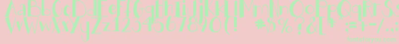 DjbHollyJollyBgolly Font – Green Fonts on Pink Background