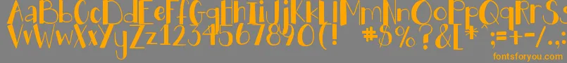 Подробнее о шрифте DjbHollyJollyBgolly Шрифт DjbHollyJollyBgolly – оранжевые шрифты на сером фоне