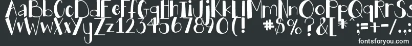 DjbHollyJollyBgolly Font – White Fonts on Black Background
