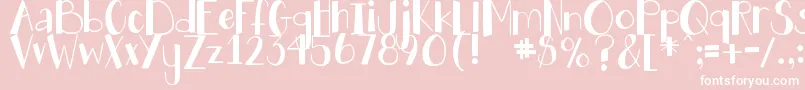DjbHollyJollyBgolly Font – White Fonts on Pink Background