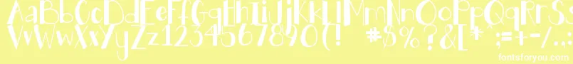 DjbHollyJollyBgolly Font – White Fonts on Yellow Background