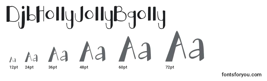 Größen der Schriftart DjbHollyJollyBgolly