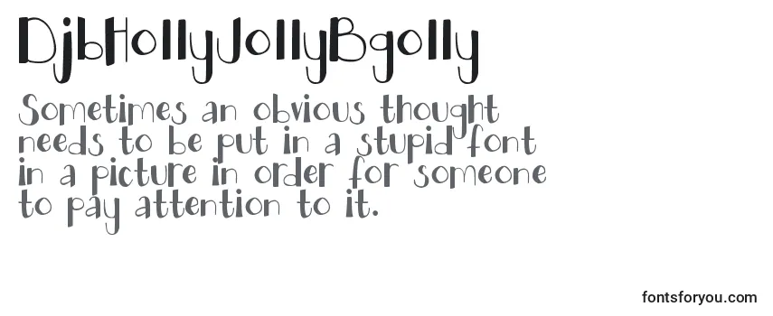 Review of the DjbHollyJollyBgolly Font