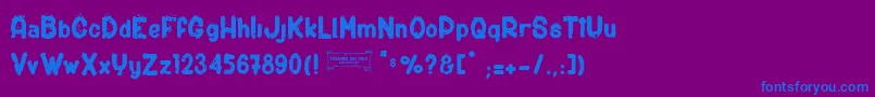 ShotgunС† Font – Blue Fonts on Purple Background