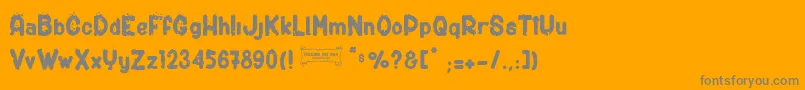 ShotgunС†フォントについての詳細 フォントShotgunС† – オレンジの背景に灰色の文字