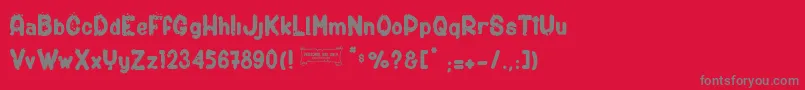 ShotgunС† Font – Gray Fonts on Red Background