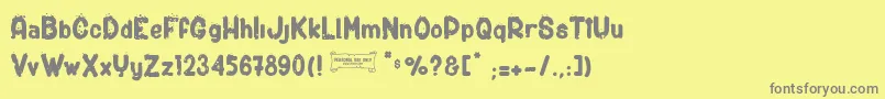 More about ShotgunС† Font ShotgunС† Font – Gray Fonts on Yellow Background