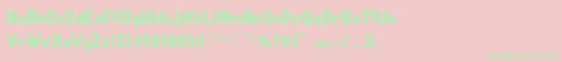ShotgunС† Font – Green Fonts on Pink Background