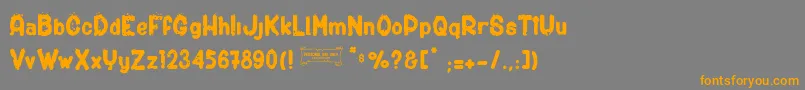 ShotgunС† Font – Orange Fonts on Gray Background