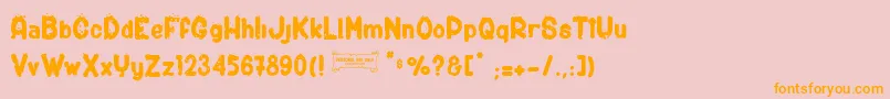 ShotgunС† Font – Orange Fonts on Pink Background