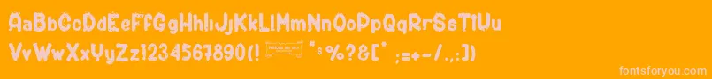 ShotgunС† Font – Pink Fonts on Orange Background
