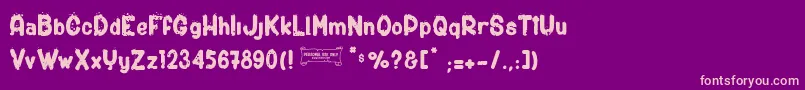 ShotgunС† Font – Pink Fonts on Purple Background