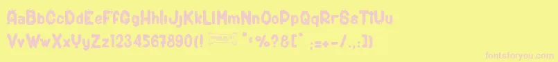 ShotgunС† Font – Pink Fonts on Yellow Background
