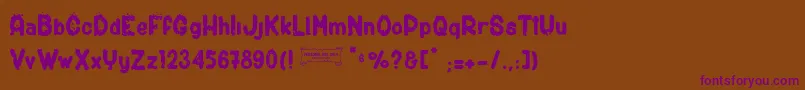ShotgunС† Font – Purple Fonts on Brown Background