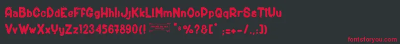 ShotgunС† Font – Red Fonts on Black Background