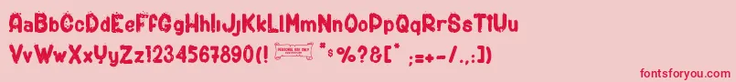 ShotgunС† Font – Red Fonts on Pink Background