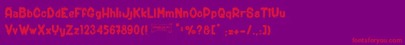Шрифт ShotgunС† – красные шрифты на фиолетовом фоне