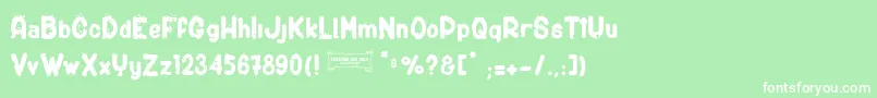 ShotgunС† Font – White Fonts on Green Background