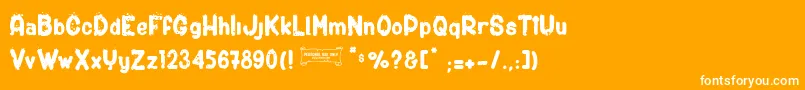 ShotgunС† Font – White Fonts on Orange Background