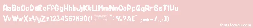 ShotgunС† Font – White Fonts on Pink Background