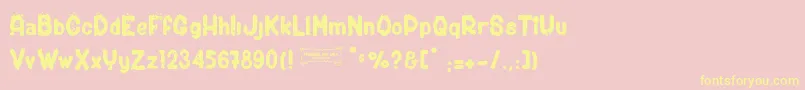 ShotgunС† Font – Yellow Fonts on Pink Background