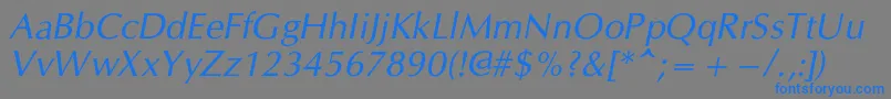 CgOmegacItalic Font – Blue Fonts on Gray Background