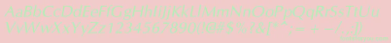 CgOmegacItalic Font – Green Fonts on Pink Background