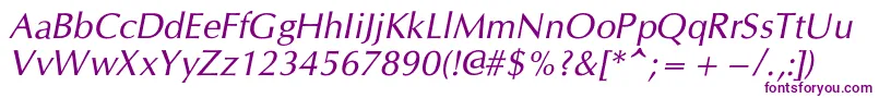 CgOmegacItalic Font – Purple Fonts on White Background