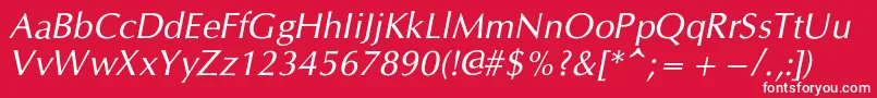 CgOmegacItalic Font – White Fonts on Red Background