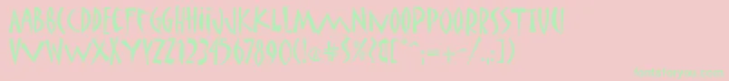 MatisseItcTt Font – Green Fonts on Pink Background