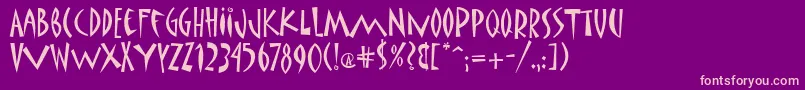 fuente MatisseItcTt – Fuentes Rosadas Sobre Fondo Morado