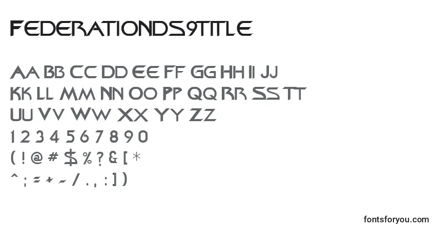 Schriftart Federationds9title – Alphabet, Zahlen, spezielle Symbole