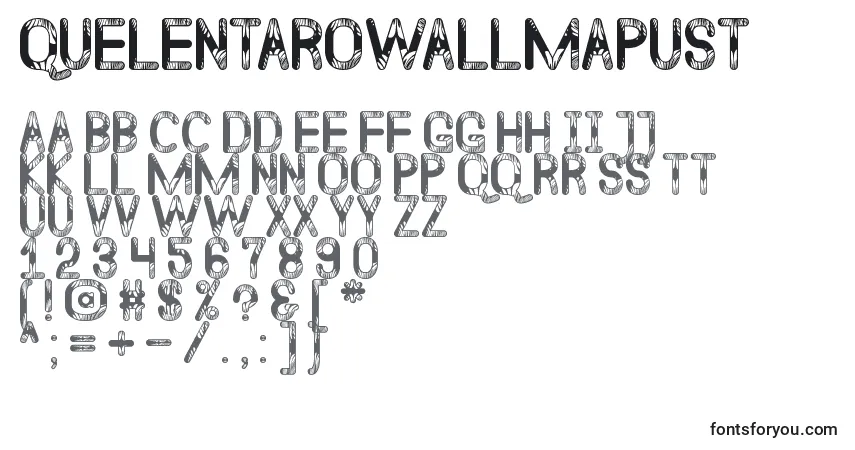Czcionka QuelentaroWallmapuSt – alfabet, cyfry, specjalne znaki