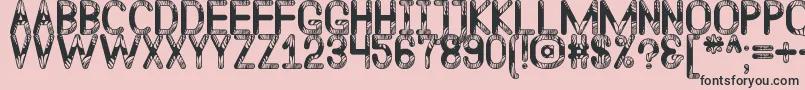 QuelentaroWallmapuSt Font – Black Fonts on Pink Background