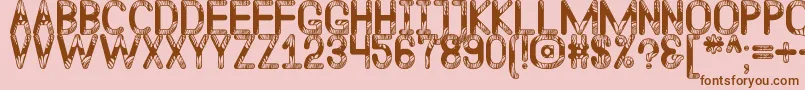 QuelentaroWallmapuSt Font – Brown Fonts on Pink Background