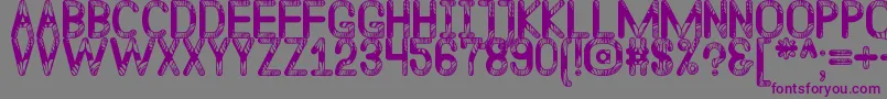 QuelentaroWallmapuSt Font – Purple Fonts on Gray Background