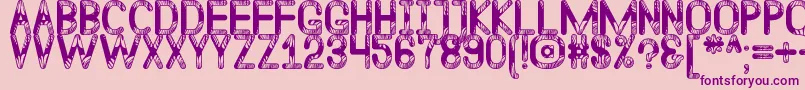 QuelentaroWallmapuSt-Schriftart – Violette Schriften auf rosa Hintergrund