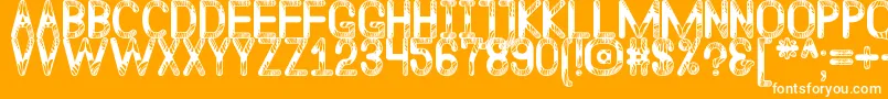 QuelentaroWallmapuSt Font – White Fonts on Orange Background