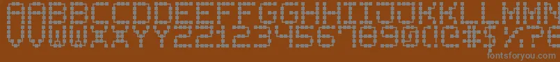 Czcionka PrintedCircuitBoard7 – szare czcionki na brązowym tle