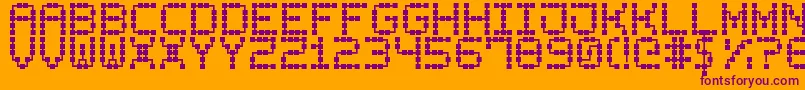 PrintedCircuitBoard7 Font – Purple Fonts on Orange Background