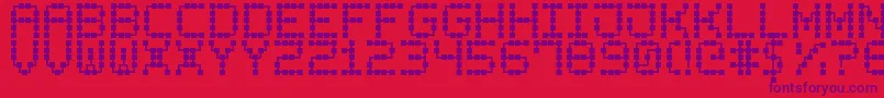 PrintedCircuitBoard7 Font – Purple Fonts on Red Background