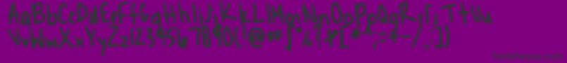 Fonte Shannnn – fontes pretas em um fundo violeta