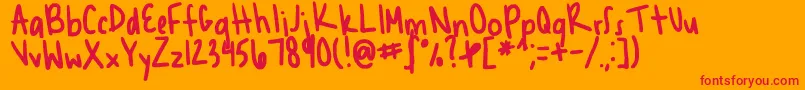 Shannnn Font – Red Fonts on Orange Background