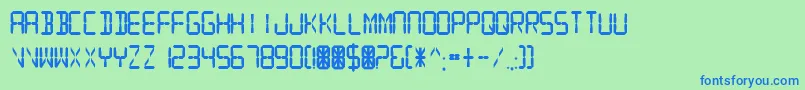 Подробнее о шрифте DigitalReadoutThickUpright Шрифт DigitalReadoutThickUpright – синие шрифты на зелёном фоне