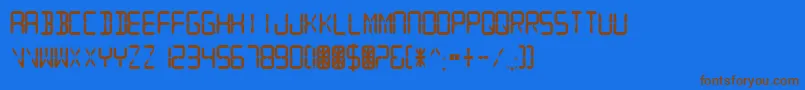 Police DigitalReadoutThickUpright – polices brunes sur fond bleu