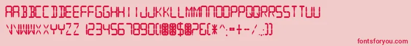 Weitere Informationen zur DigitalReadoutThickUpright-Schriftart DigitalReadoutThickUpright-Schriftart – Rote Schriften auf rosa Hintergrund