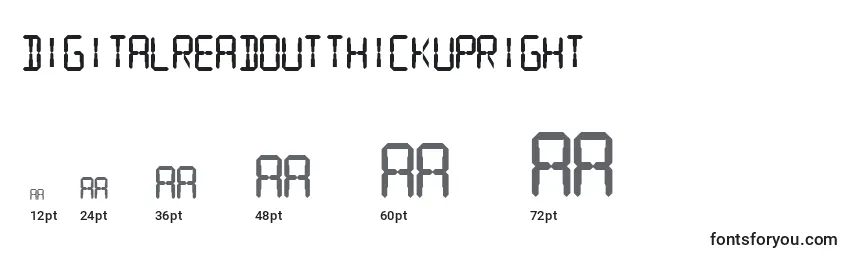 Размеры шрифта DigitalReadoutThickUpright